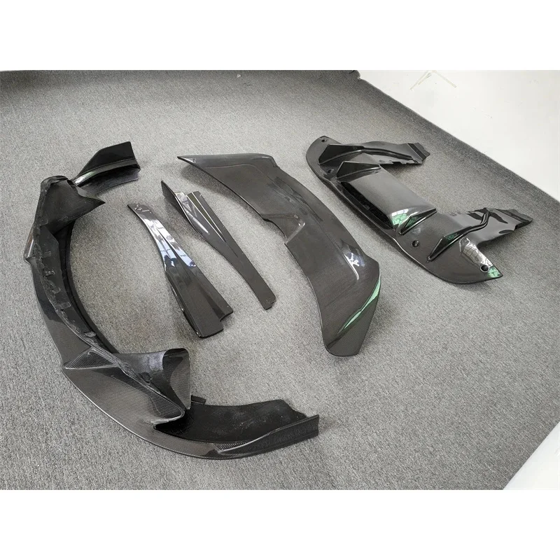

V Style True Carbon Fiber Front Lip Side Skirt Rear Diffuser Rear Spoiler Body Kit Exterior Upgrade Parts