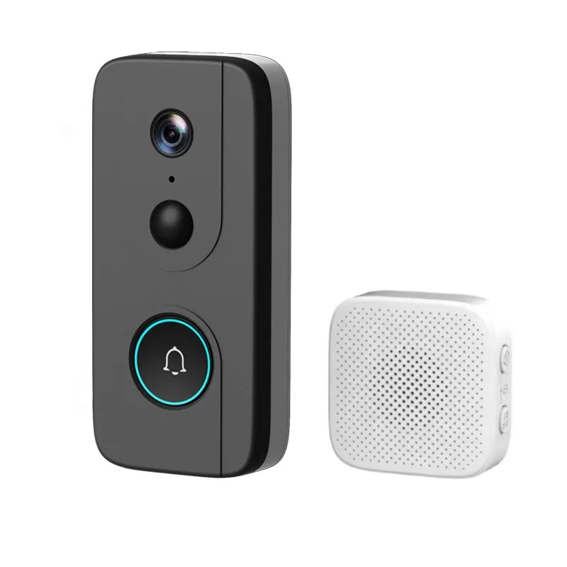 BIOS WiFi Video Doorbell 1080P HD Camera Smart Door bell Outdoor Battery Powered Security Video Intercom Free Storage Playback