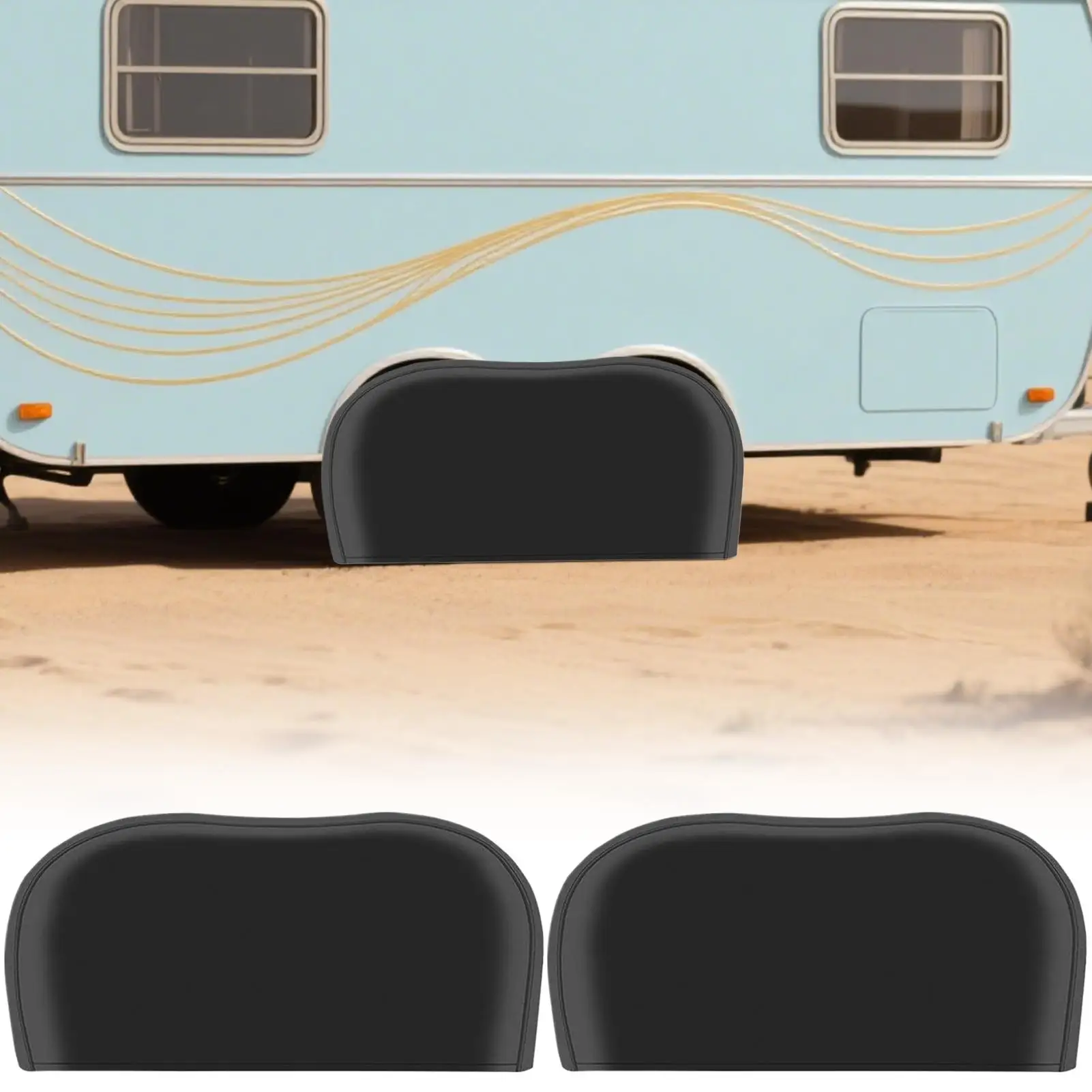 Capas para rodas de rv, 2 peças, capas para pneus sobressalentes, 26-30 polegadas, à prova d'água, acessórios automotivos, protetores de rodas para viagens de sol e chuva