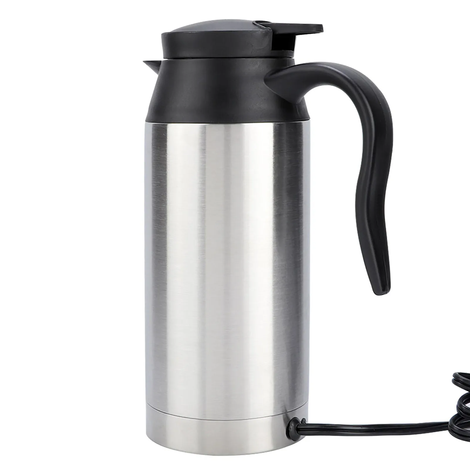 

750ml Stainless Steel Car Electric Heating Mug Vehicle Drinking Cup Kettle for Travel Car Drinking Cup Vehicle Electric Kettle