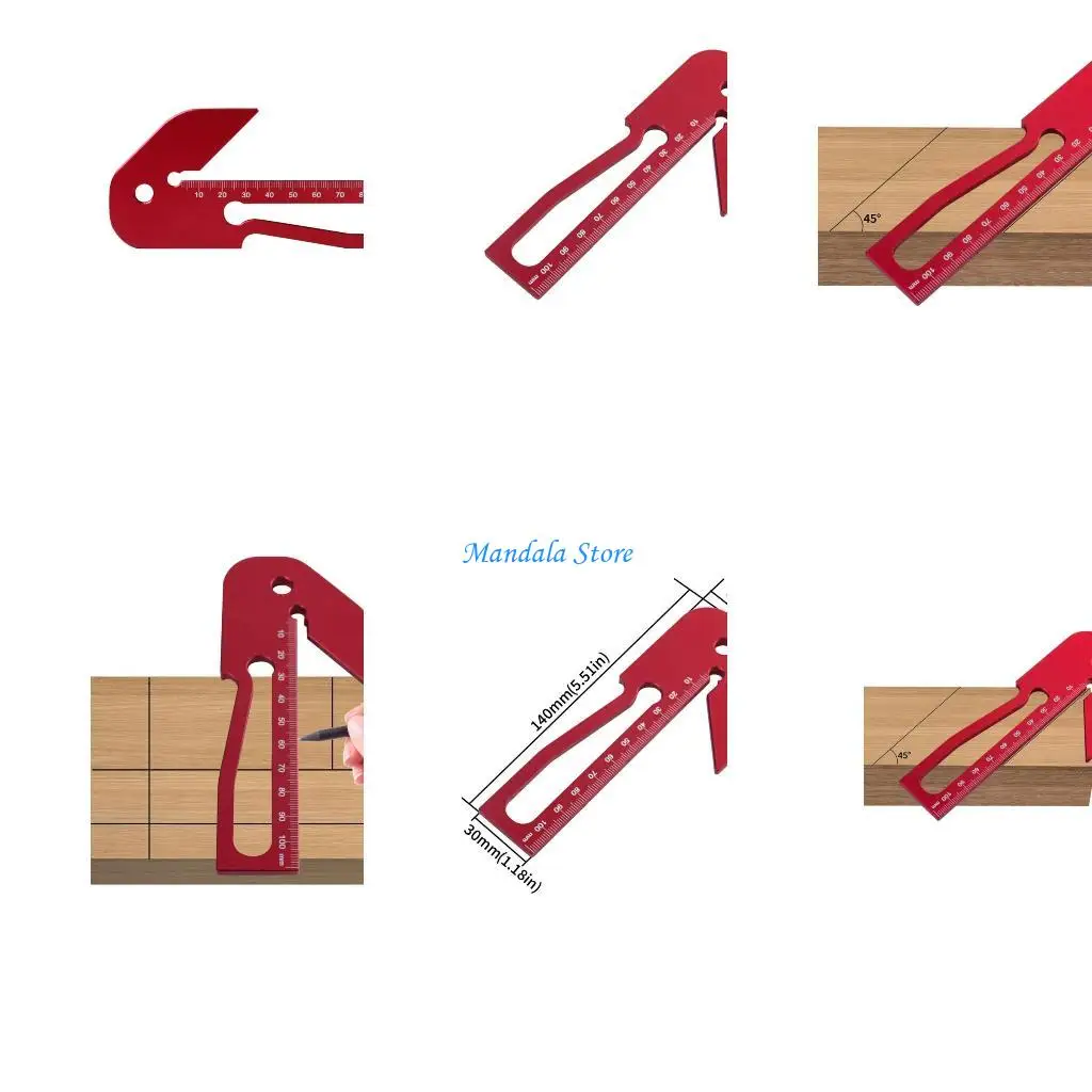

U2JC Vertical Center Point Woodworking Measure Scoring Ruler Marking Tools