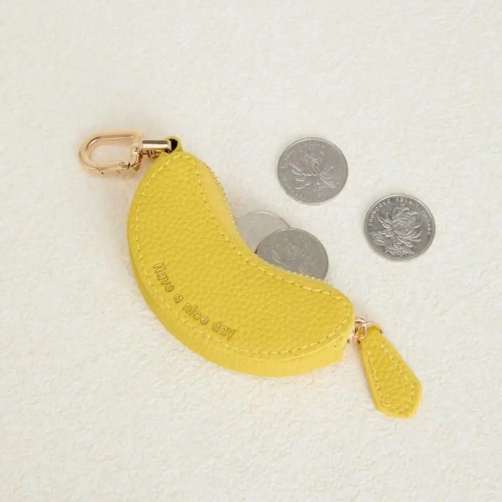 New Fruit Banana Shape Coin Purse Mini Key Bag Wallet Keychain Multifunctional Headphone Bag Bag Pendant Gift