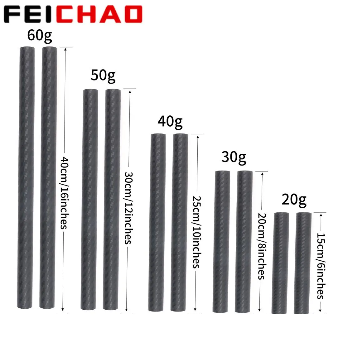 2x ألياف الكربون قضيب 15 مللي متر 19 مللي متر 6 "8" 10 "12" 16 "بوصة أنابيب ل 5D2 DSLR كاميرا السكك الحديدية دعم نظام تلاعب اتبع التركيز التصوير