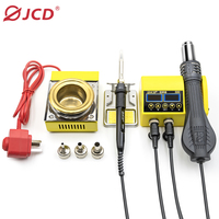 JCD 2 IN 1 Welding Station 750W Adjustable temperature 220V 110V Soldering Iron Hot Air Gun Novice use BGA IC chip Repair Tools