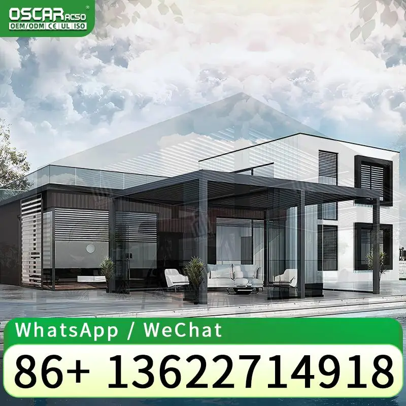 Modern Outdoor Aluminium Waterproof Louver Roof Metal Garden Custom Pergola for Backyard Patio Balcony pergolas
