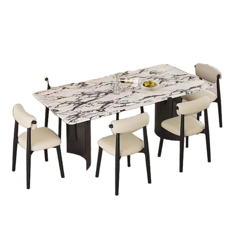 Dining table and chairs, islands, high-end light luxury retro dining chairs, modern and simple Nordic style dining tables