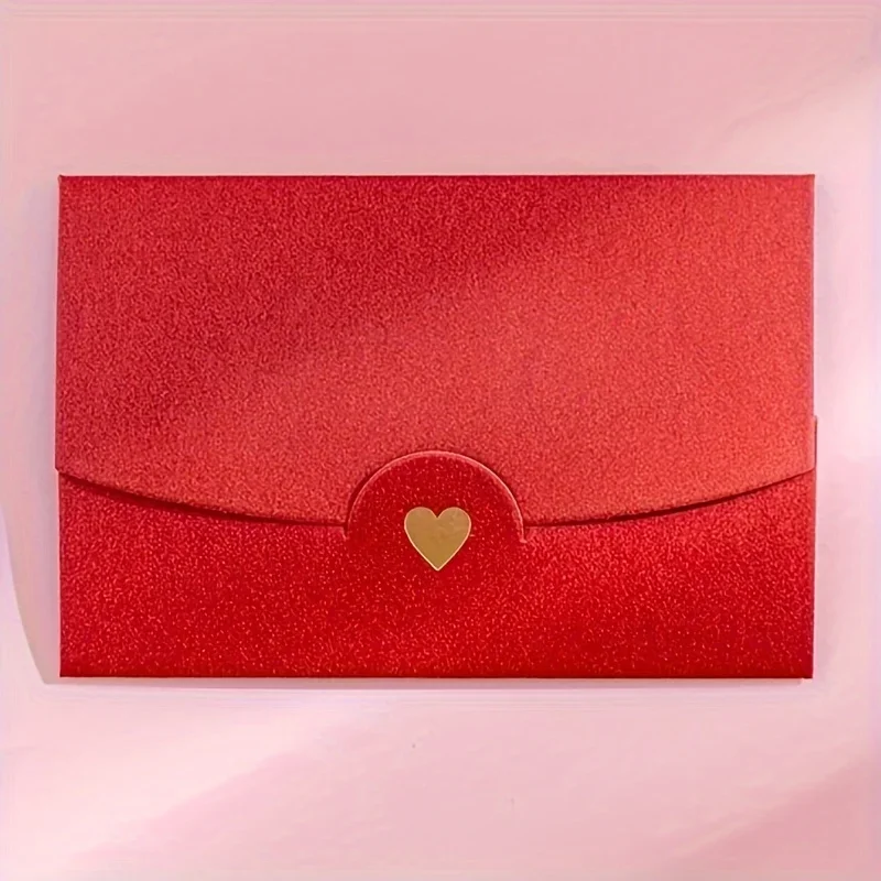 (10 pieces/batch) 4.13 * 2.76 inch small greeting card business card envelope hot stamping love pearl paper mini envelope