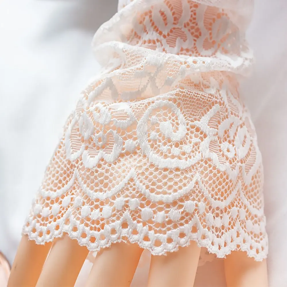 

Модные солнцезащитные перчатки-нарукавники без рукавов с цветочным кружевом, дышащие, женские, длинные, для вождения