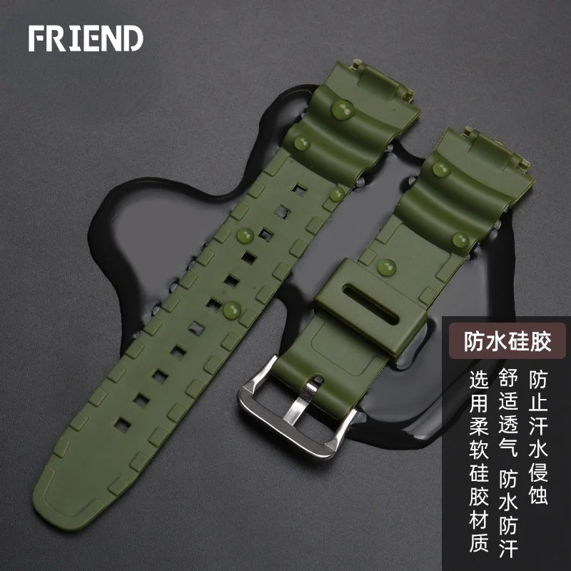 Dust-Free Watchband for Casio W218h AE-1200/1100 SGW-300 MRW-200 Waterproof Resin Silicone Strap