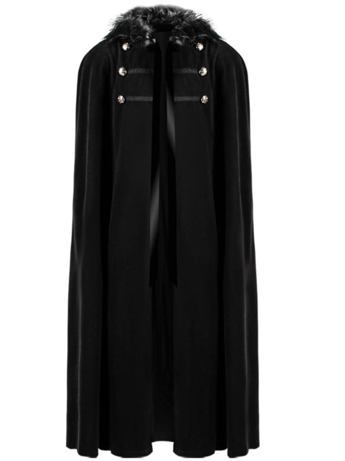 loween Cappotto di lana vintage Sciarpa di colore puro Colletto Mantello di lana Capispalla Performance Costume Street Sle Lunghezza lunga