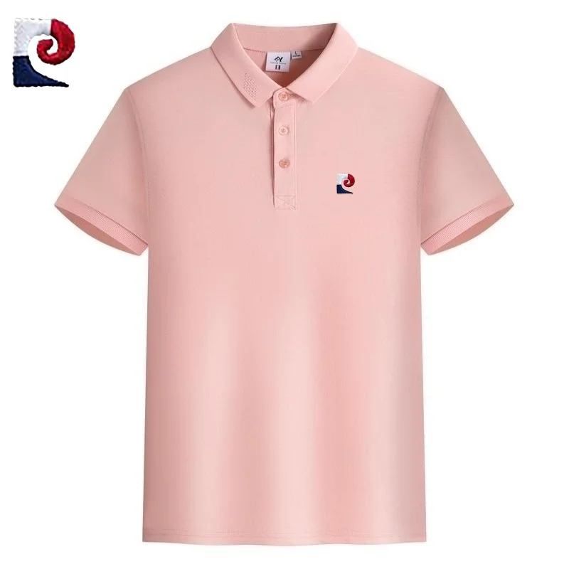 

New summer high-quality short sleeved polo shirt for men, fashionable and casual, breathable, sweat absorbing and cool T-shirt t