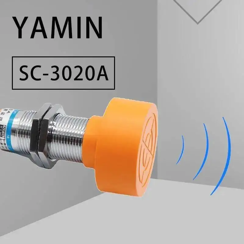 Inductive Proximity Switch Sensor Waterproof SC-3020A Three Wire NPN Normally Open 24V DC M40 20mm