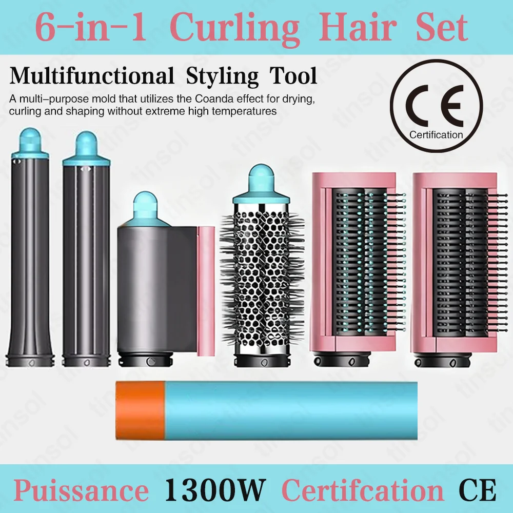 

Многофункциональная щипцы для завивки волос 6-в-1, набор выпрямителей для волос, инструмент для укладки, который allows салонный качественный стиль дома.
