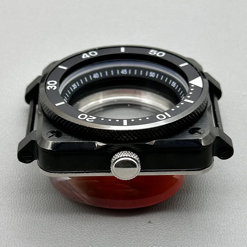 

Customized NH36 NH35 Case SKX007 Square Pilot Cockpit Case Fit For 7S26 NH35 NH36 Movement 28.5mm dial Transparent Back Case
