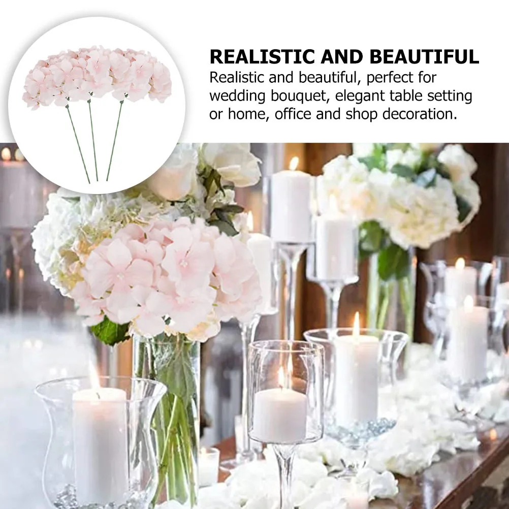 

10Pcs Artificial Simulation Hydrangea Flowers Realistic Flower Decor Wedding Table Centerpiece Home Party Decoration