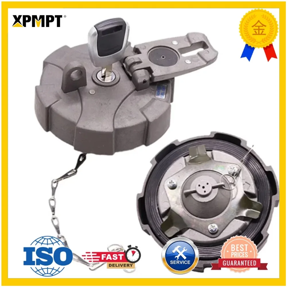 Engine Cover Fuel Tank Cap With 1 Key For Excavator R210LC9 R210W9 R250LC9 R330LC-9S R210-9 R215-9 32M9-02130 31M9-02130