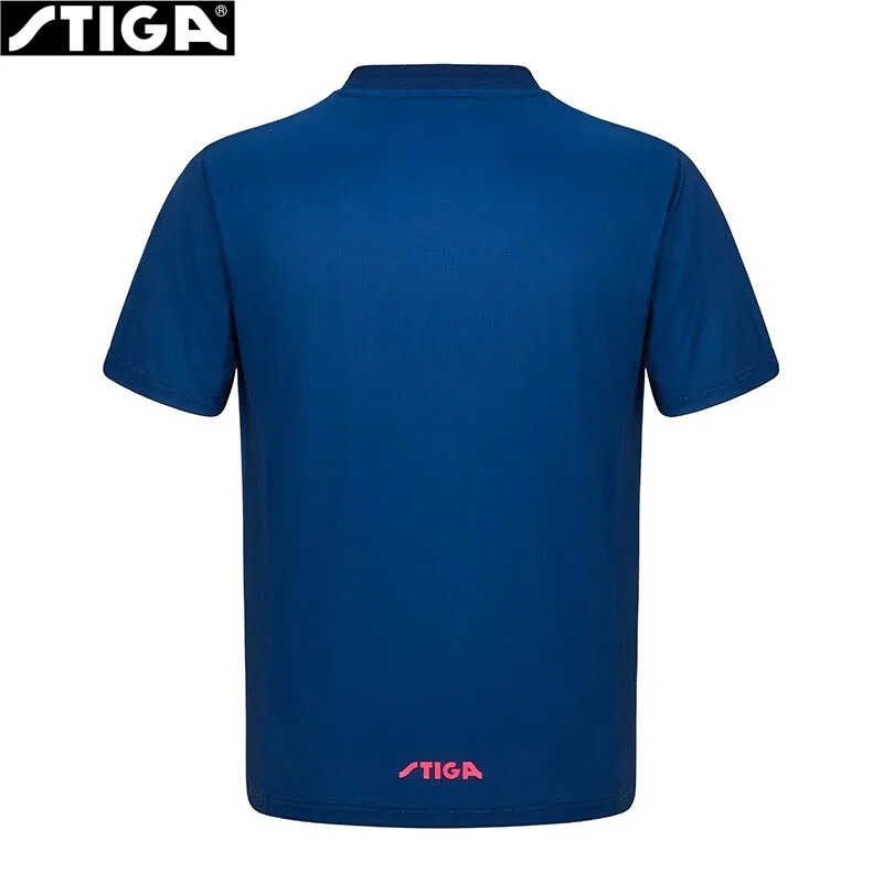 Stiga Table Tennis Shirt Men Women Short Sleeve Workout Jersey Quick Dry Ping Pong T-shirt with Comfy