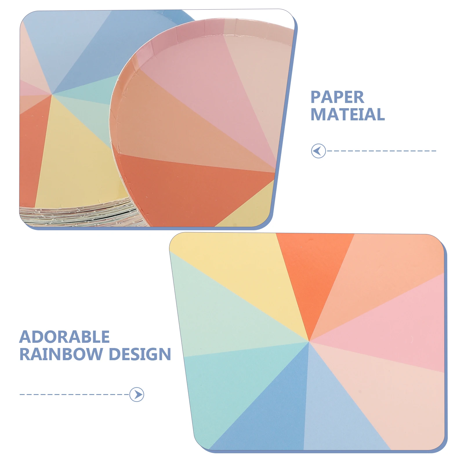 

50pcs Paper Convenient Dinner Plate 7 Inch Colorful Disposable Dinner Party Supplies Gathering Food Plates Cake Plates