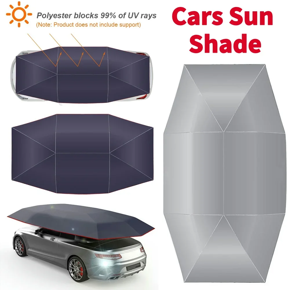 Folded Car Umbrella Waterproof Automobile Canopy Protection Umbrella Portable Folding Car Sunshade For Outdoor Camping Fishing