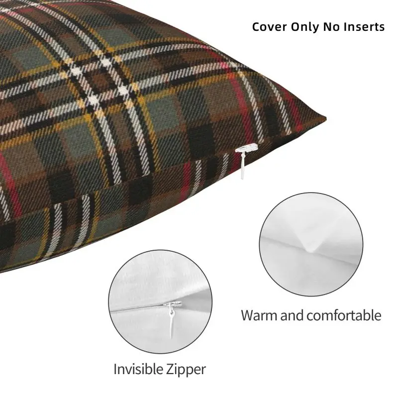 Popular Green Tartan Plaid Pillow Case 40x40cm Decor Home Nordic Cushions for Sofa Square Pillowcase