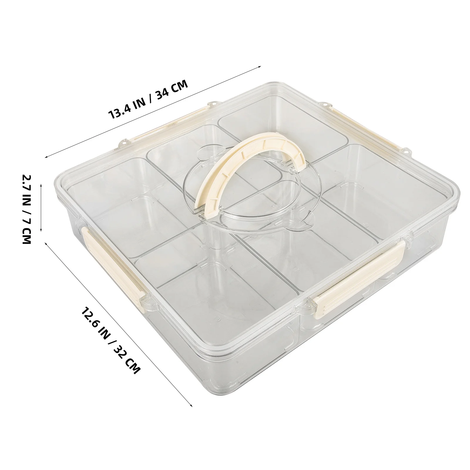 

Snack Storage Platter Non-Slip Candy Box Multipurpose Fruit Serving Container Divided Tray for Party Appetizer Serving