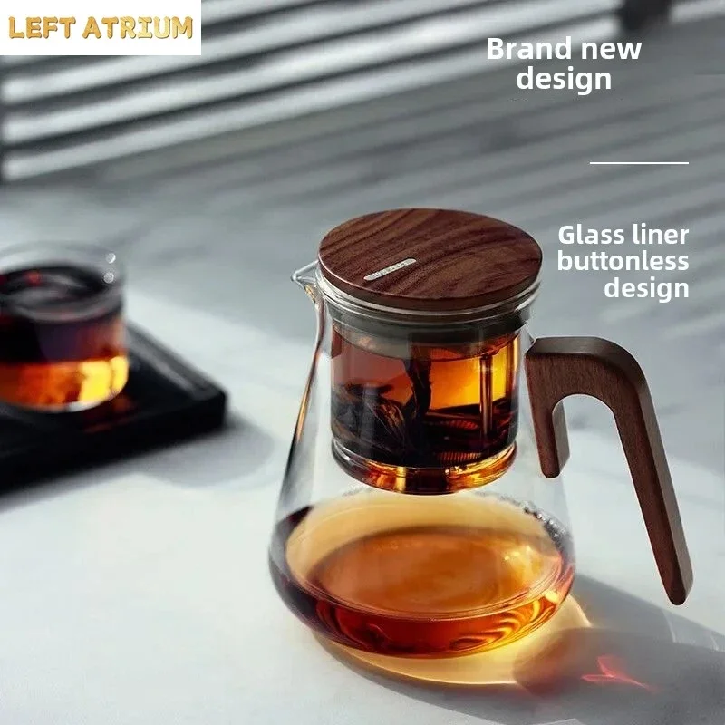 Bonston- elegant cup insulation separation bubble teapot heat-resistant glass teapot simple filter tea cup 500ml