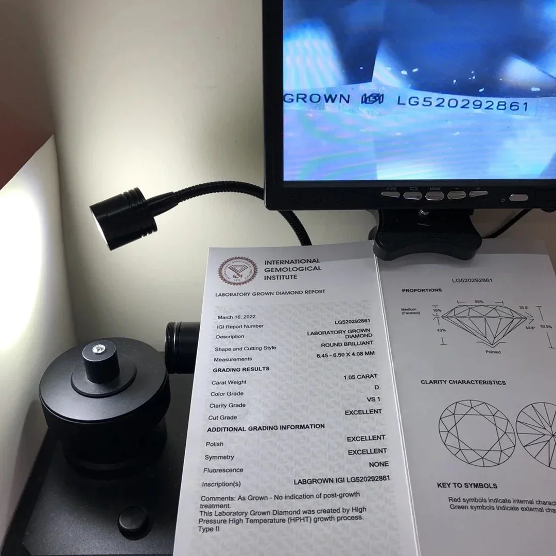 الجملة أعلى جودة 0.3ct 0.5ct 0.8ct 1ct 2ct 3ct مختبر مستدير نمت الماس فضفاض HPHT CVD مع شهادة IGI GIA DEFG VVS-SI