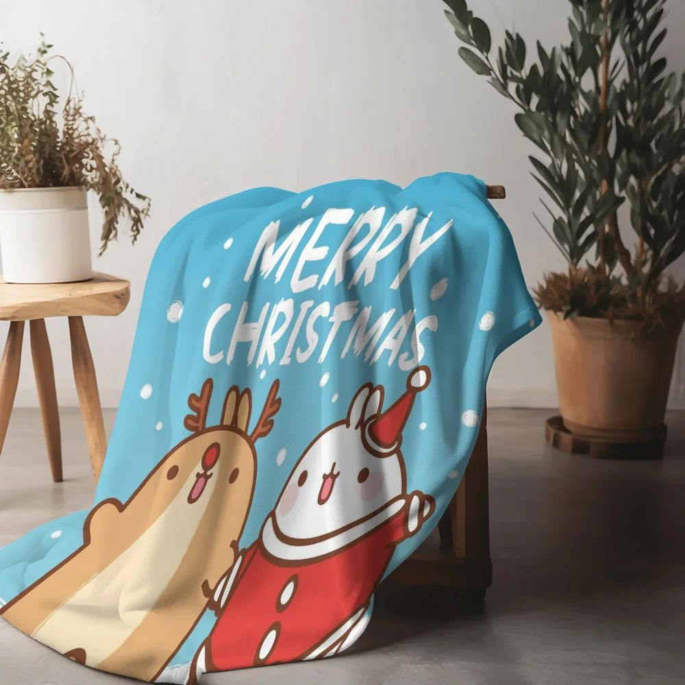 

Tuniu милое рождественское плюшевое одеяло с кроликом для украшения дивана-кровати, подарок