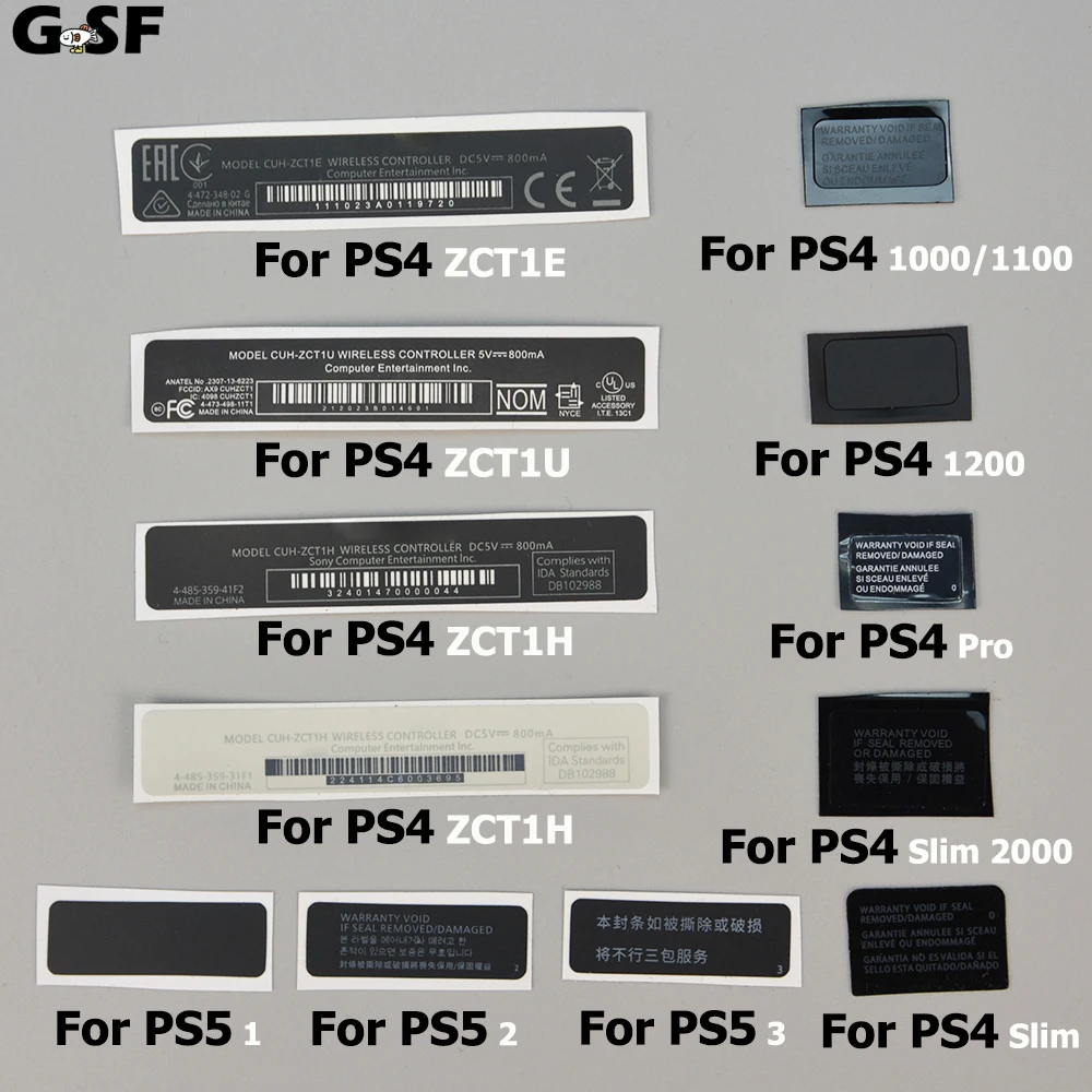 1PC Label Sticker For PS4 Pro/1000/2000/1200/slim Console Housing Seals Tamper-Proof Label Warranty Repair Sticker for PS5 Shell