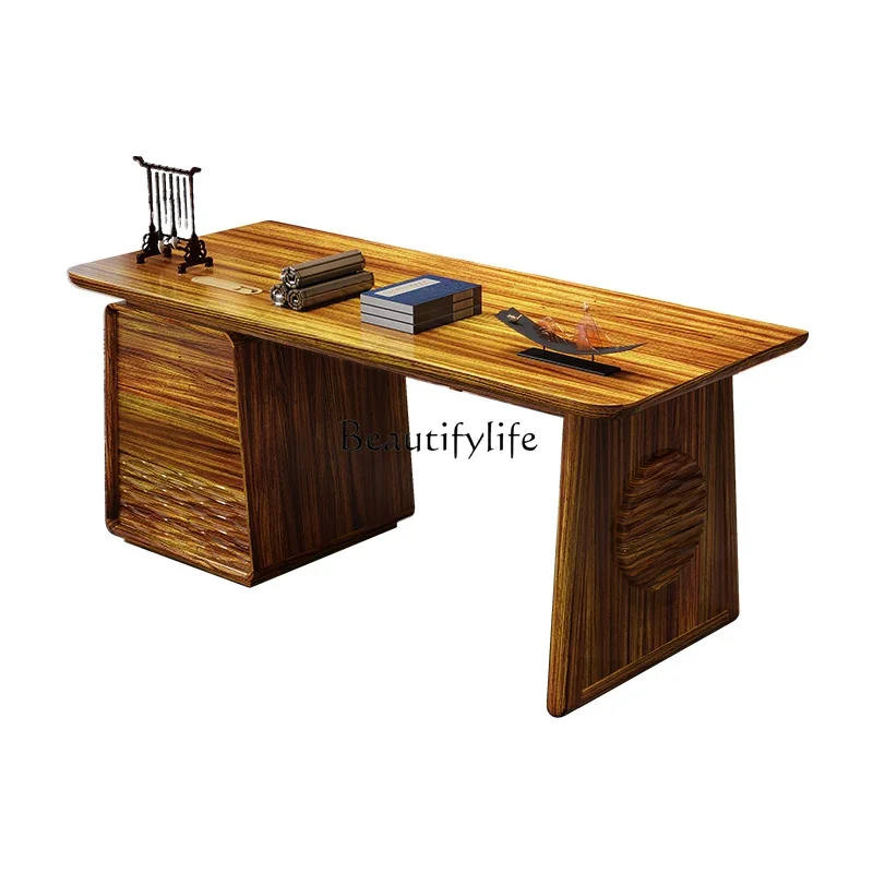 

ld14New Chinese ebony solid wood rectangular desk 1.8 meters modern and simple