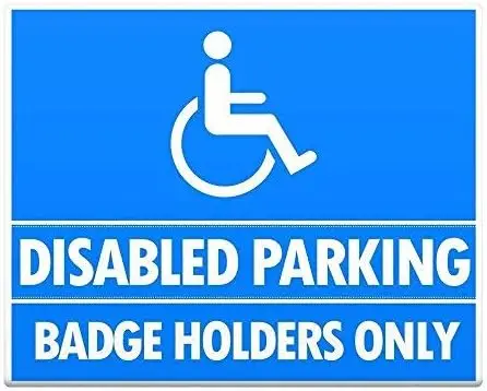 Disable Parking Badge Holders Only Metal Street Sign  Novelty Sign Funny Signs for Homes 71043