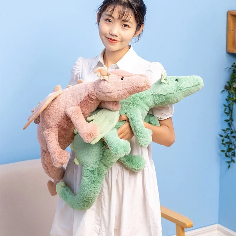 Kawaii nuova simulazione di alta qualità Snow Dragon giocattoli di peluche colorati Soft Wing Doll regalo di compleanno decorazioni per la casa