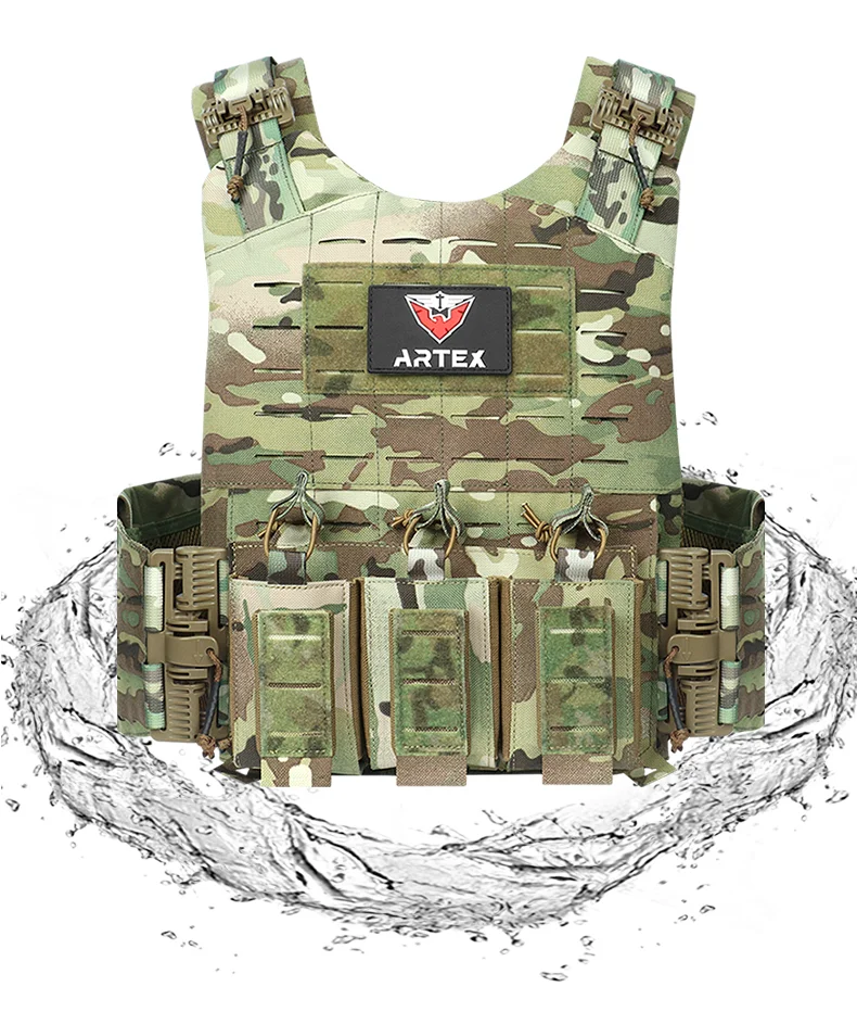 

1000d Polyester plate carrier tactical vest with quick release security molle Chaleco Tactico bandolier laser cut Tactical Vest