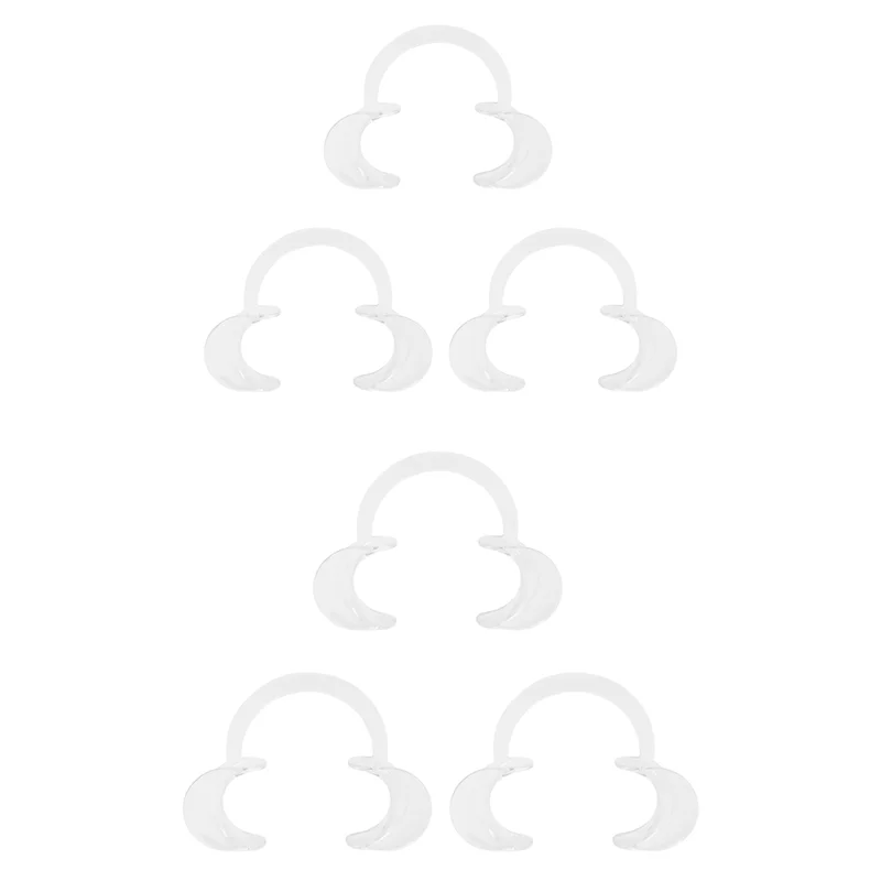 

6 шт. автоклавируемый отбеливатель для зубов, втягиватель для губ и щек, открывалка для рта для стоматолога, повторное использование, 3 шт. S с 3 шт. M