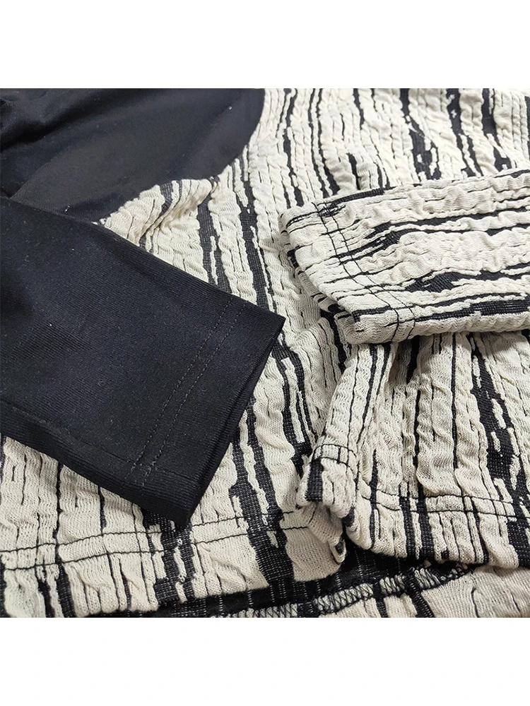 女性のためのセクシーな透かし彫りTシャツ,長袖パッチワークの衣服,フェミニンな下着