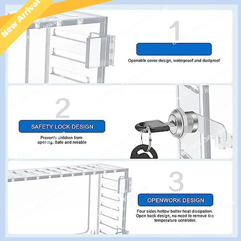 

M01K Universal Thermostat Guard With Lock Universal Combination Lock Box Transparent Acrylic Thermostat With Safety Lock Easy To