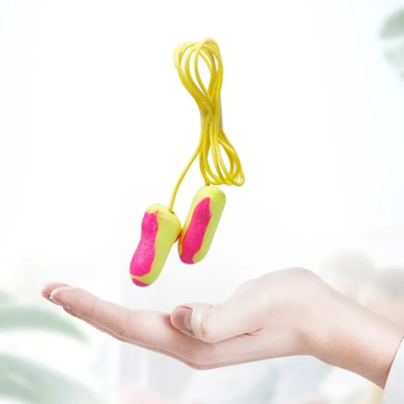 

Soft Soundproof Sleeping Earplugs Slow Rebound Mute Anti-Noise Wired Protection Earplug for Student Sleeping