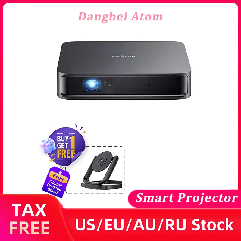 Dangbei Atom Support 3D First Google TV™ Mini Laser Projector 1200 ISO lumens 1080P