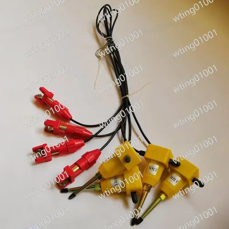 14Hz Vertical Single Geophone Seismometer Land Housing with Split Spring Clamp Connector for Seismic Survey Detection