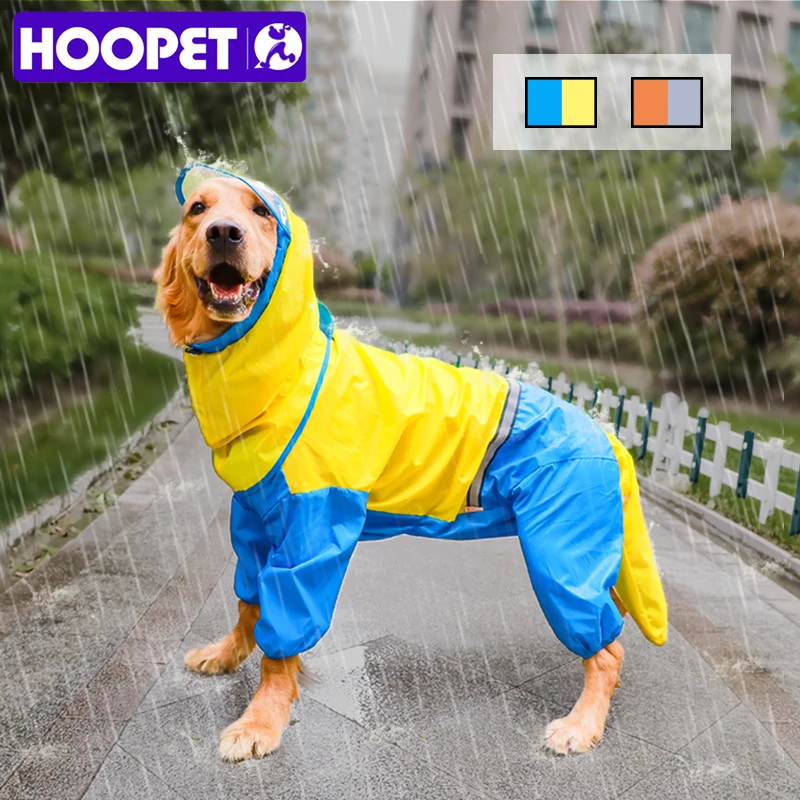 HOOPET Dog Riancoat Jumpsuit raincoat for Dogs 애완 동물 망토 래브라도 방수 골든 리트리버 자켓, 반려동물 옷