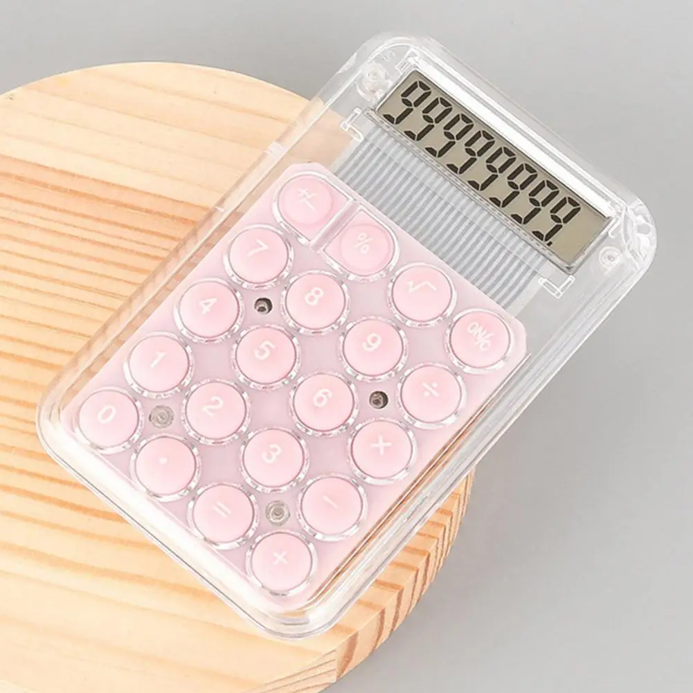 미니 휴대용 포켓 계산기, 여행용 미니 계산기, LCD 디스플레이, 큰 버튼, 배터리 전원, 간편한