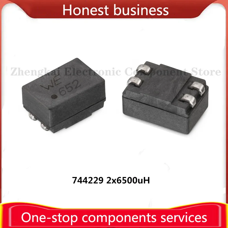 

744229 Length width height 9.2x6x5mm 2x6500uH 400mA Common mode filter inductance mark WE652