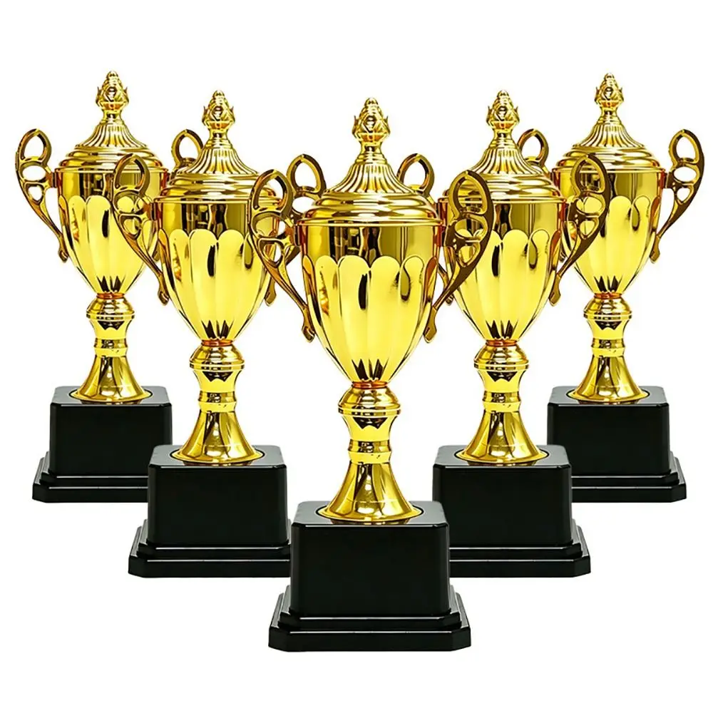 Creative Gold Trophy Cup Plastic Mini Size Victory Cup Decorative Award Memorial Souvenir Sports Trophy Football Soccer