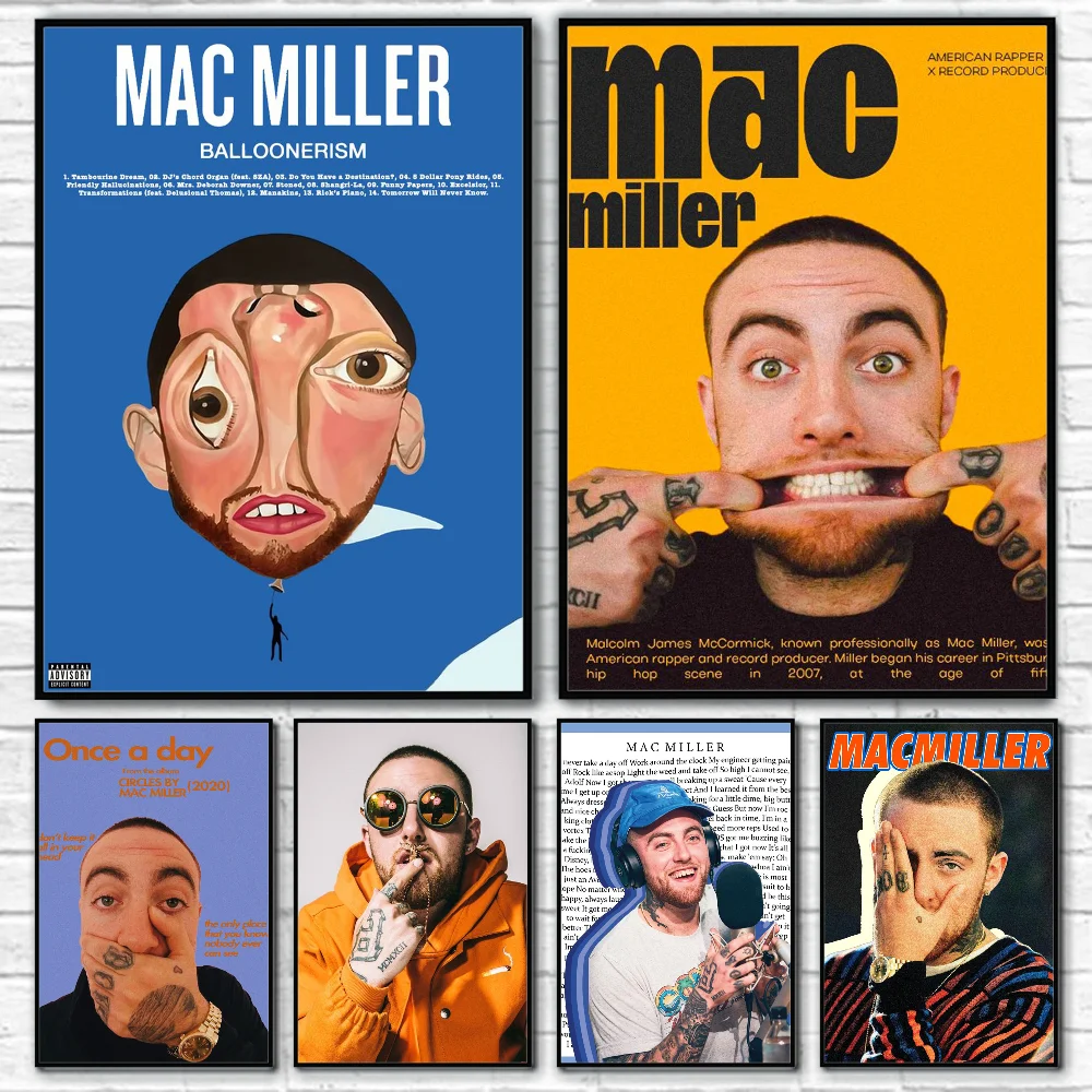 Рэпер M-Mac певец Миллер плакат липкая настенная художественная печать водостойкая домашняя гостиная спальня бар эстетический декор