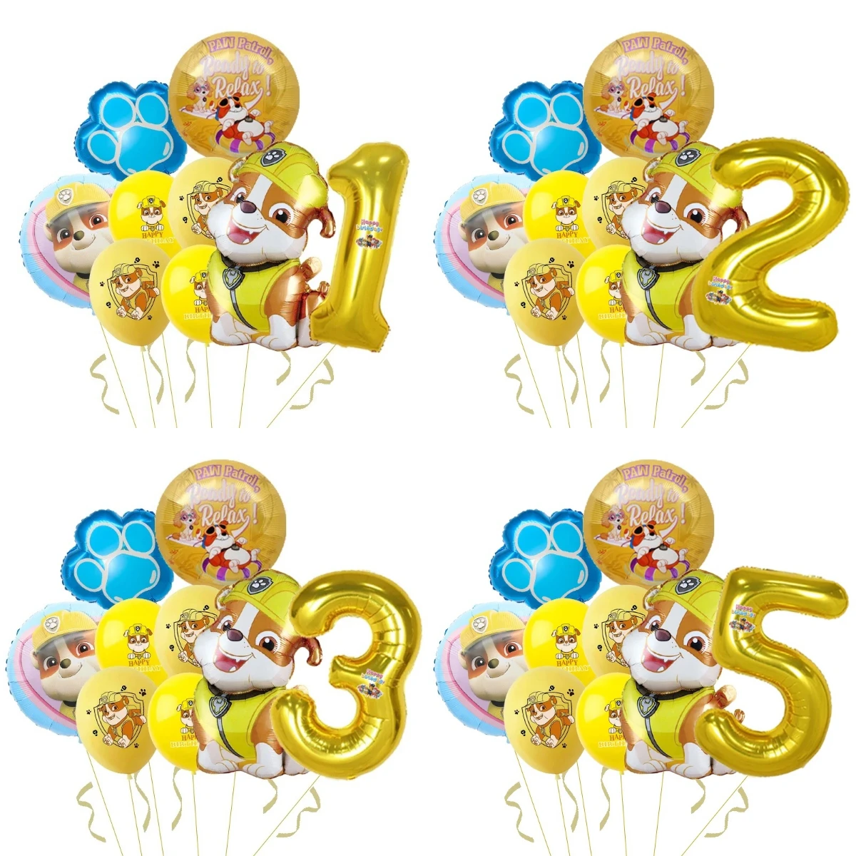 Partydekoration im Cartoon-Paw-Patrol-Stil, Rettungshund-Aluminiumfolienballon, Partydekoration und Zubehör für Kinder, Geschenk