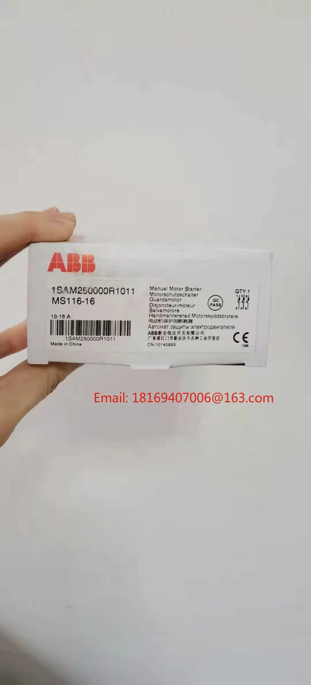 

MS116-16 новый автоматический выключатель двигателя ABB 10-16A