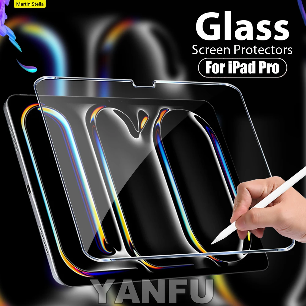 

Tempered Glass Screen Protector For iPad Pro 13 11 M5 M4 12.9 Pro 10.5 9.7 2018 2020 2021 2022 2024 2025 Film Accessories