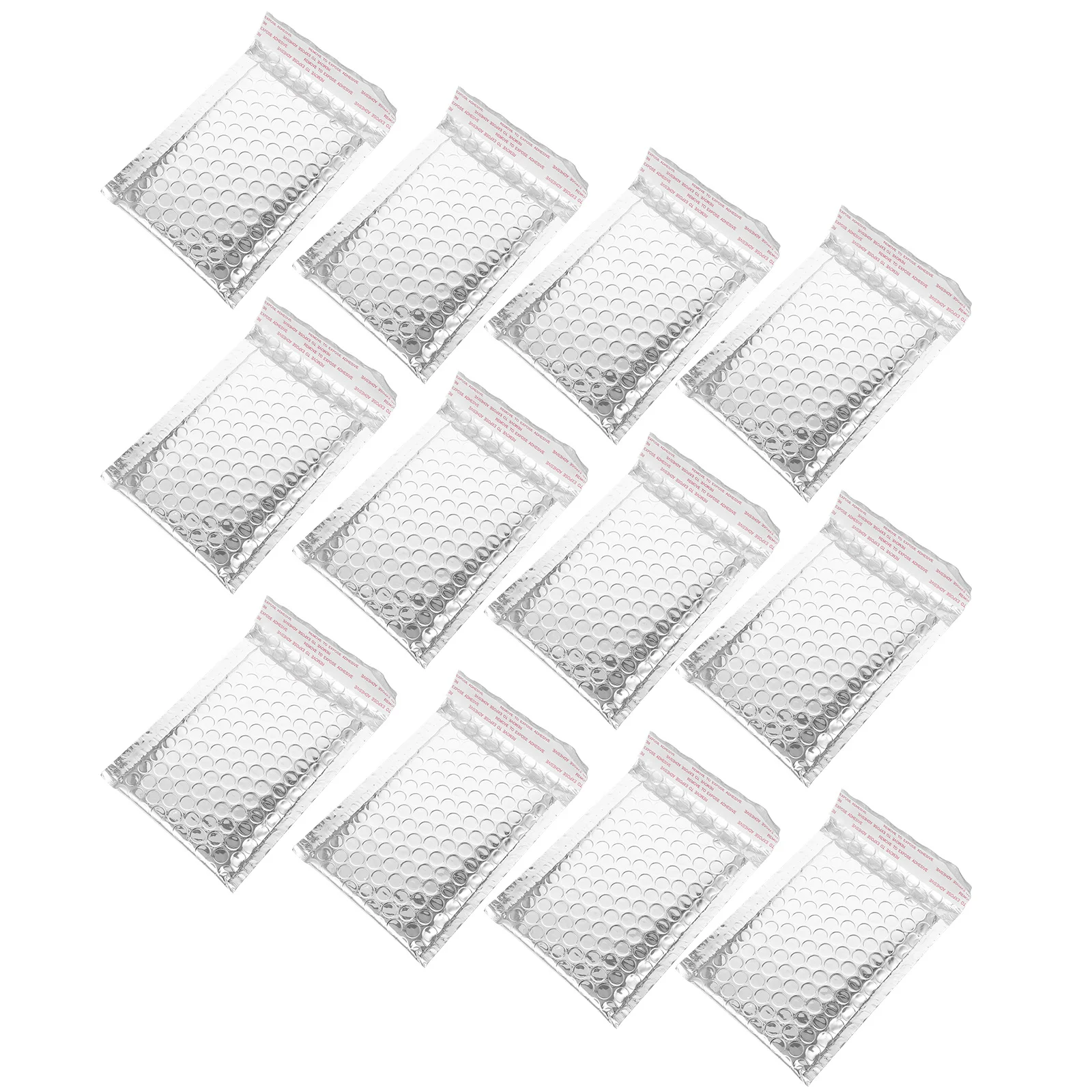 50 قطعة من مظاريف البريد، حقيبة عملية سريعة للنقل، مغلفات مبطنة ببريد الفقاعات الفضية #4