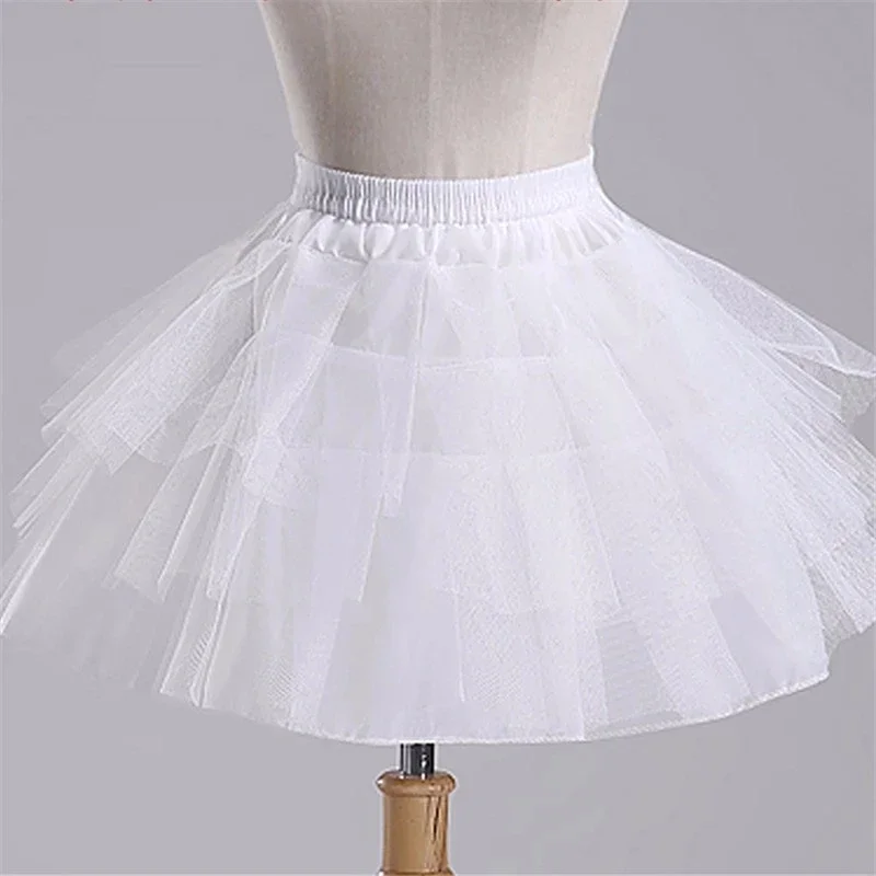 

Petticoats for Formal/Flower Girl Dress 3 Layers Hoopless Short Crinoline Little Girls/Kids/Child Underskirt