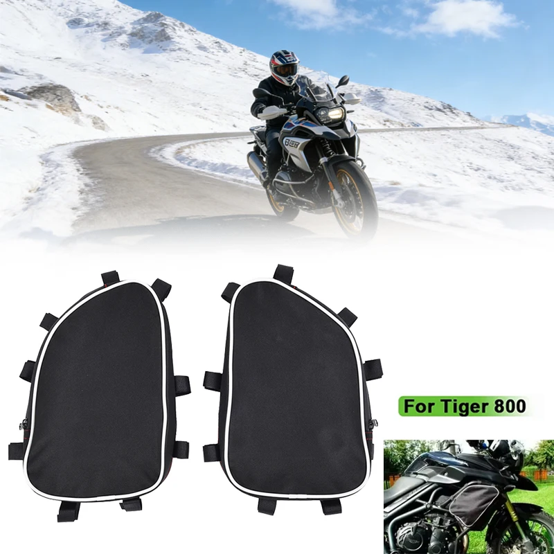 

Новые водонепроницаемые боковые сумки для мотоциклетной рамы, сумки для инструментов на защитные дуги для Tiger 800